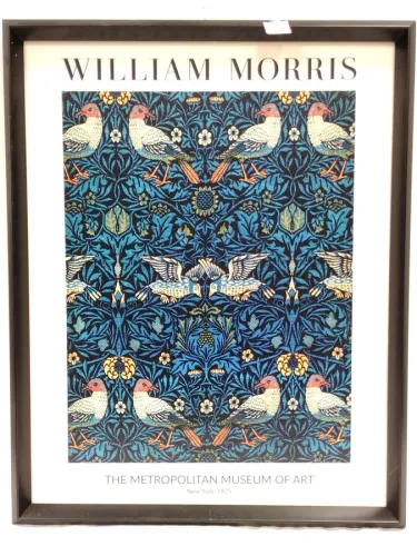 FRAMED WILLIAM MORRIS METROPOLITAN MUSEUM OF ART POSTER
