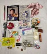 SMALL COLLECTIBLES: NASA TOURS, KERSHAW, PENS, YOYO, BELLS, EYEGLASSES REPAIR KIT AND M-O-R-E