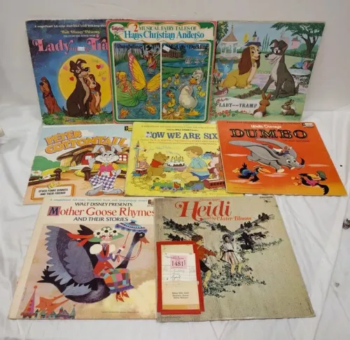 OLD CHILDRENS RECORD BOOKS