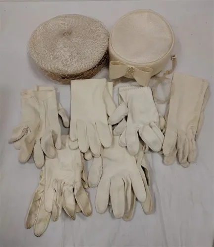 VINTAGE LADIES HATS AND GLOVES