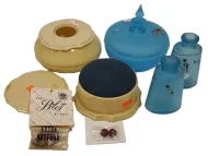 DRESSER TOP ITEMS - POWDER BOXES AND MORE