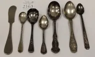 OLD FLATWARE - MARYLAND SPOON, SUGAR SPOON, TWIST HANDLE