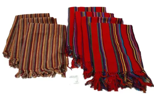 TWO SETS OF FOUR EACH VINTAGE STRIPED PLACEMATS