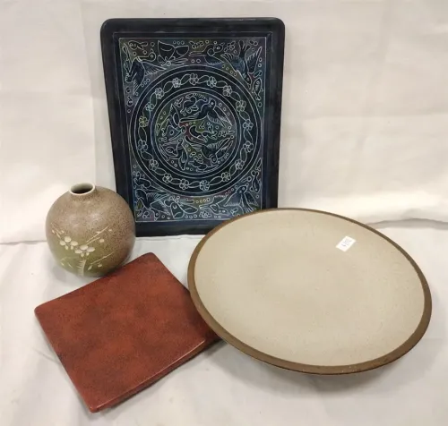 FOUR PIECES OF CONTEMPORARY POTTERY