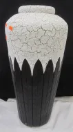 LARGE TEXTURED PLASTER FLOOR VASE