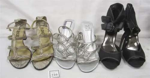 THREE PAIRS OF HIGH HEELS