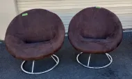 PAIR OF SWIVEL CHAIRS