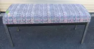 UPHOLSTERED AND STAINLESS STEEL BEDROOM BENCH
