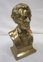 BRONZED METAL LINCOLN BUST