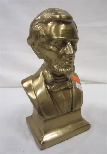BRONZED METAL LINCOLN BUST
