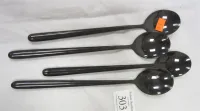 SET OF FOUR COATED LONG SPOONS