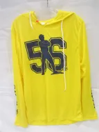 MARINERS FLORESCENT YELLOW HOODED SHIRT - POLYESTER - MEDIUM