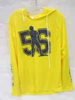 MARINERS FLORESCENT YELLOW HOODED SHIRT - POLYESTER - MEDIUM
