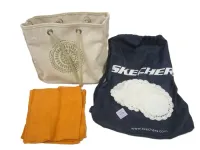 J JILL BAG, SKETCHERS BAG, DOILIES, LINEN NAPKINS