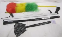 ADVERTISER FLY SWATTER & SHOE HORN.  DUSTER, REACHER