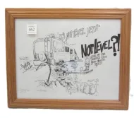 JIM SNOOK 1990 PRINT IN OAK FRAME