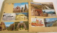 COLLECTION OF VINTAGE POSTCARDS, MOST GLUED, SOME WILL COME LOOSE