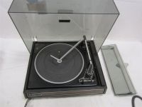 GARRARD MODEL 40B TURNTABLE. AUTO NOT WORKING, MOTOR WORKS, PLASTIC COVER BROKEN